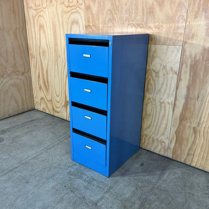 Precision Blue 4-Drawer Filing Cabinet