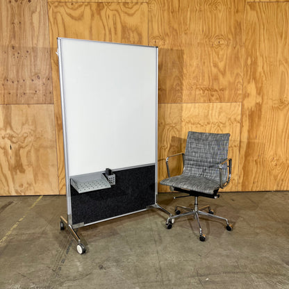Freestanding Whiteboard and Felt Pin Board on Wheels