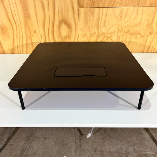 Minimalist Desktop Monitor Riser with Cable Access
