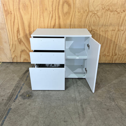 White Modular Office Cupboard (missing handles)