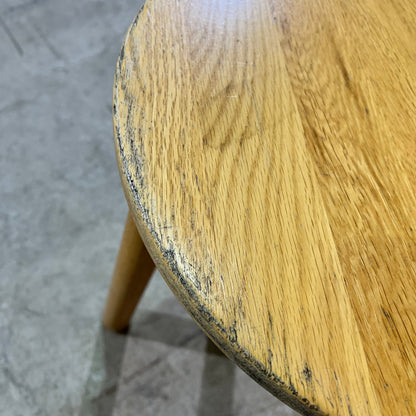 Round Timber Stool with Thick Legs