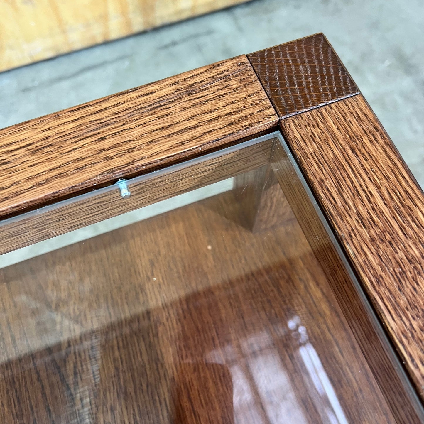 Mid-Century Modern Teak Glass Side Table