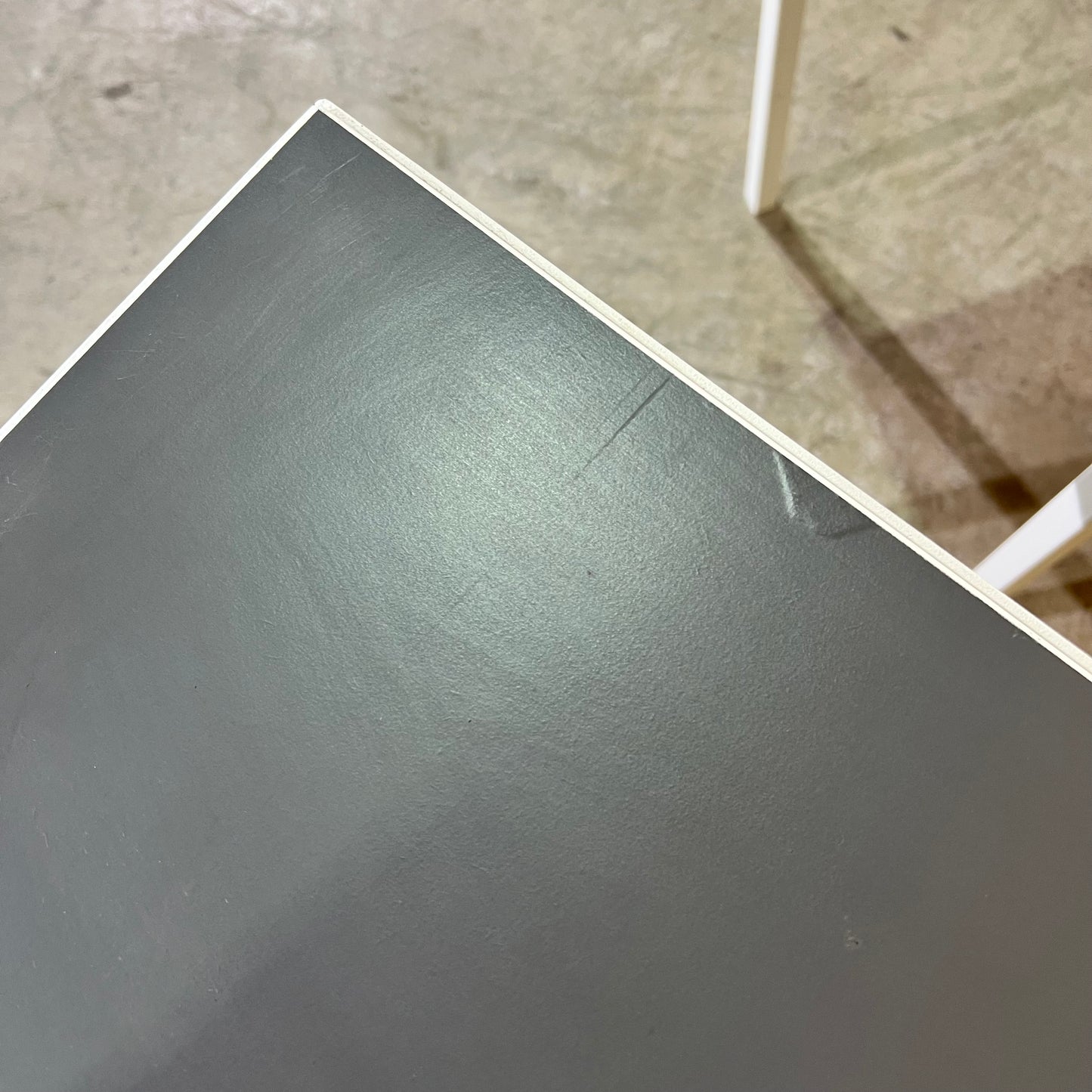 Small White & Charcoal IKEA Nyboda Side Table