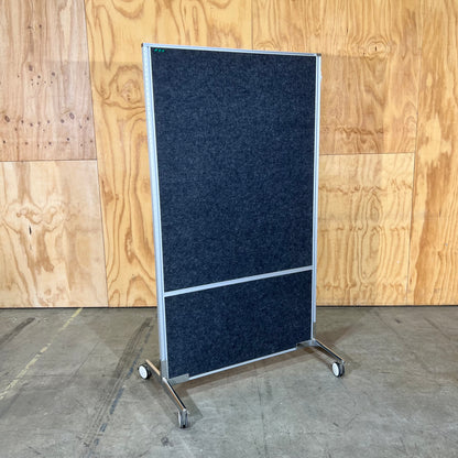 Freestanding Whiteboard and Felt Pin Board on Wheels