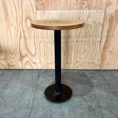 Industrial Round Ash Timber Bar Table