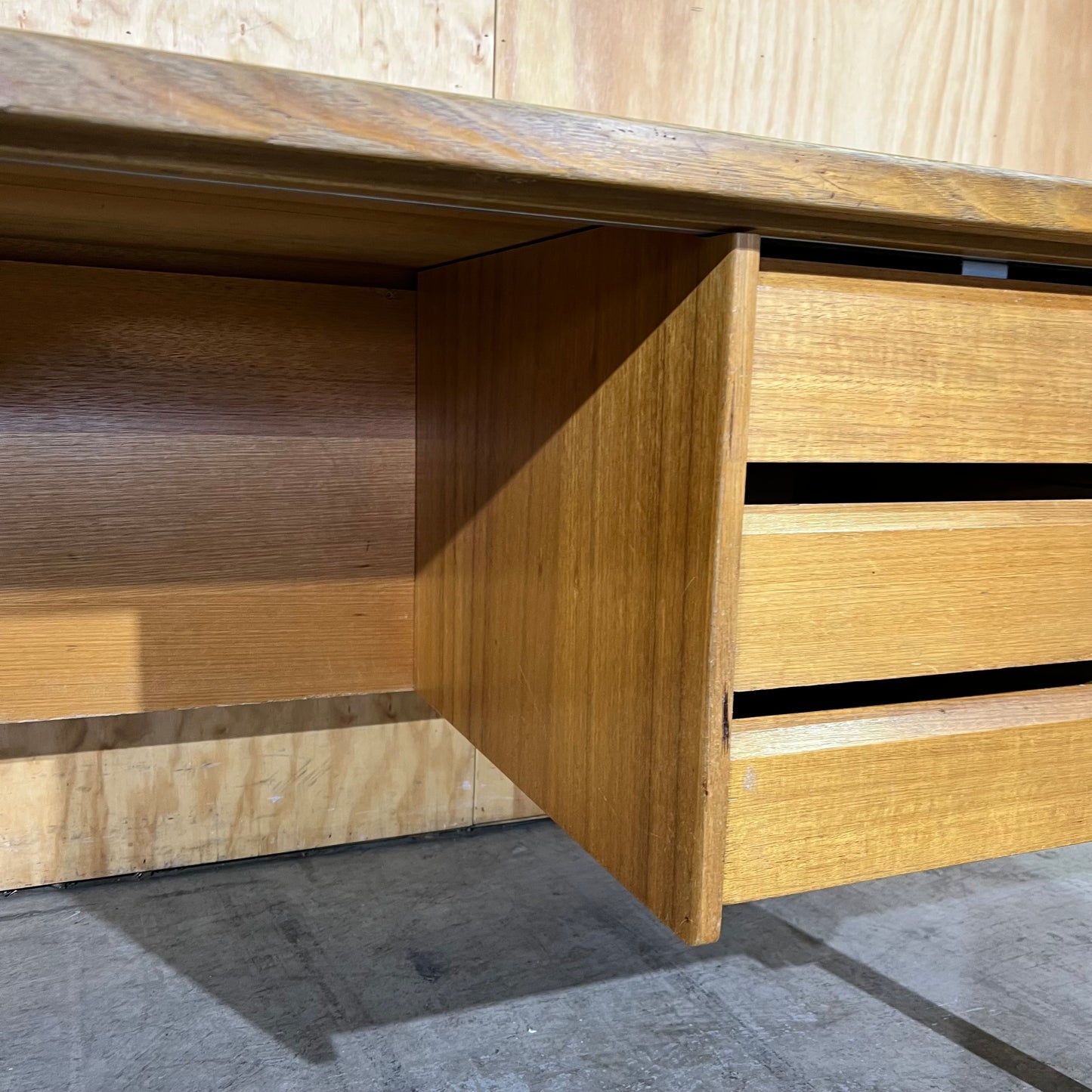 Mid Century Desk with three drawers
