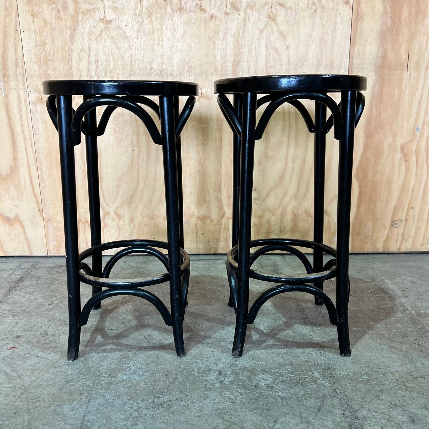 Black Timber Bentwood Bar Stool