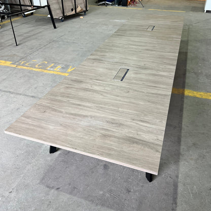 Commercial Boardroom Table with Cable Boxes - 14 Seater