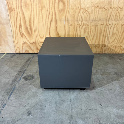 Charcoal 2-Door Storage Cabinet on Wheels