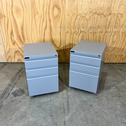 Schiavello Silver 3 Drawer Pedestal