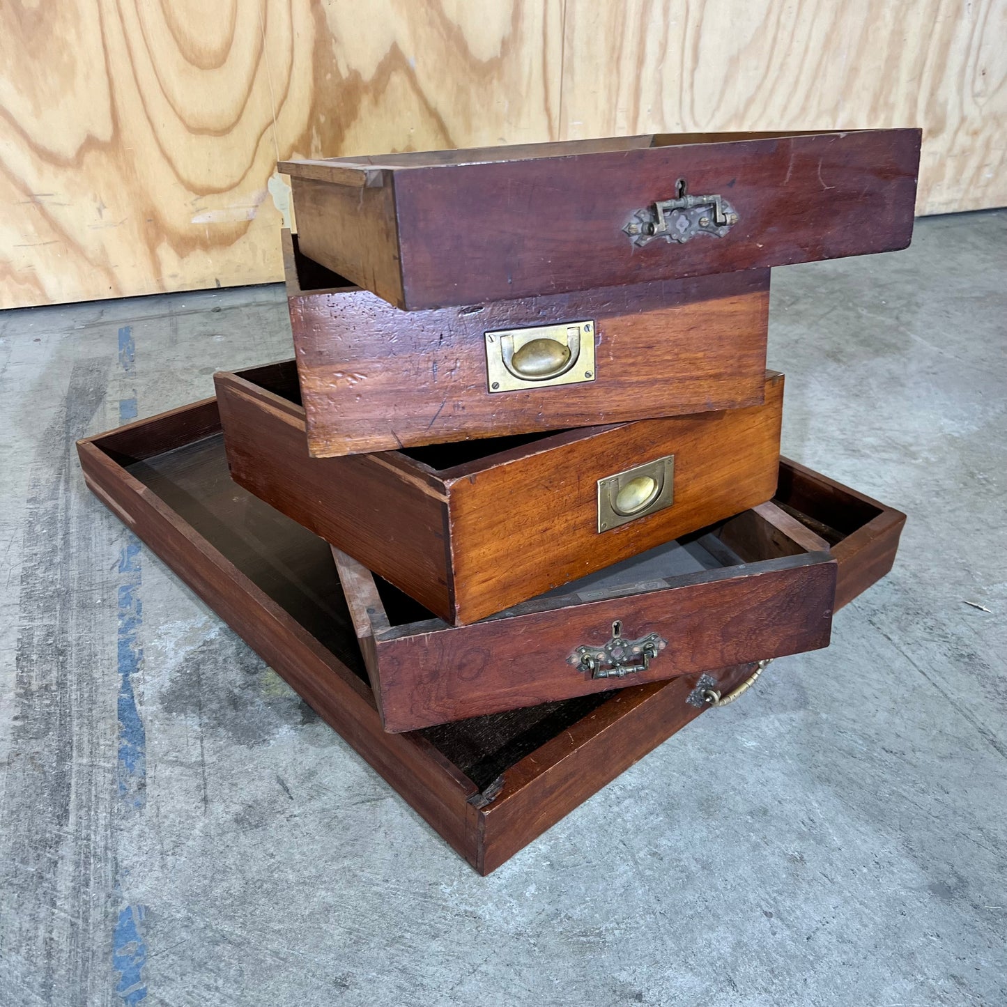 Collection of Vintage Campaign & Cabinet Drawers
