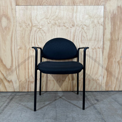 Black stackable visitor chair