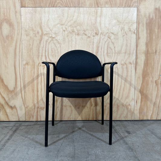 Black stackable visitor chair