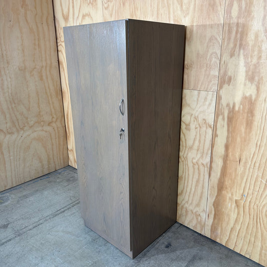Wood veneer coat cupboard