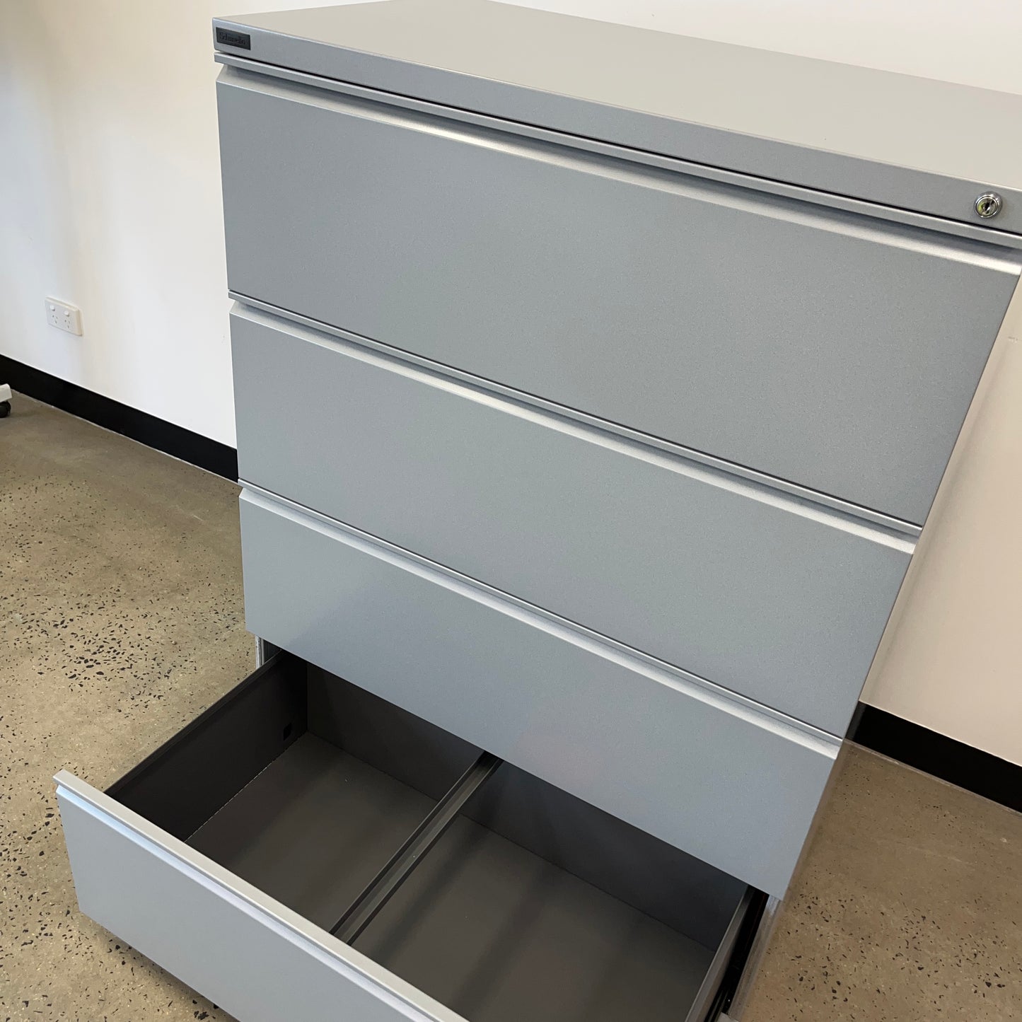 Schiavello Wide Filing Cabinet Grey 4 Drawer