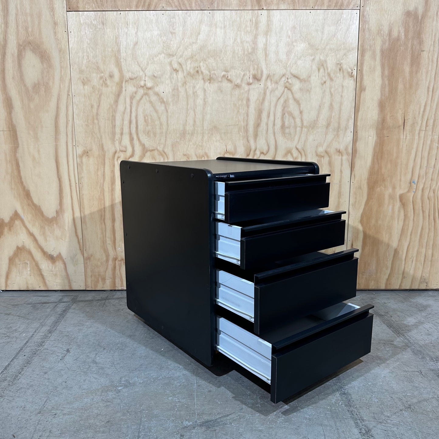 Access Black 4 Drawer Pedestal