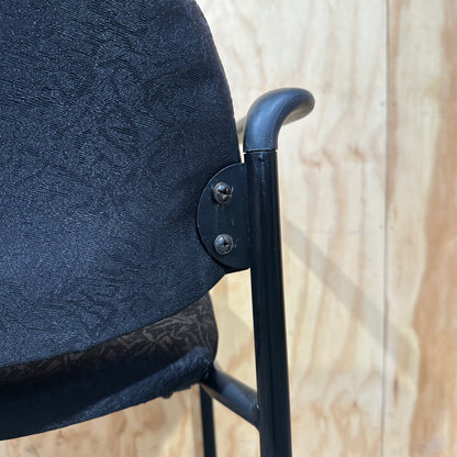Black and grey visitor chair