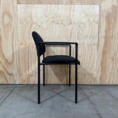 Black stackable visitor chair