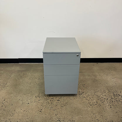 Grey 3 Drawer Pedestal
