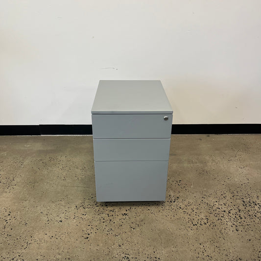 Grey 3 Drawer Pedestal
