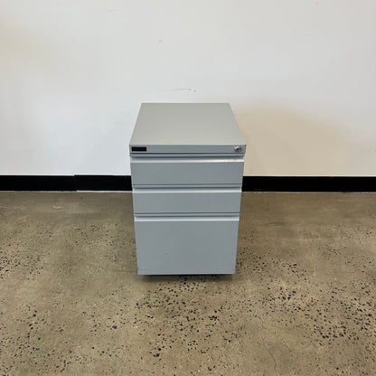 Schiavello 3 Drawer Pedestal Caddy in Light Grey