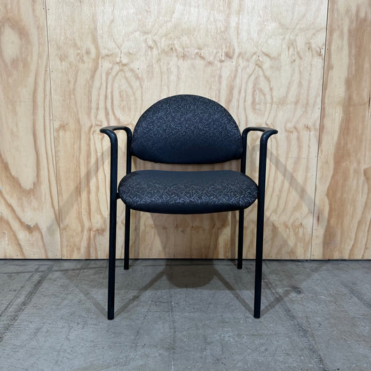 Black and grey visitor chair