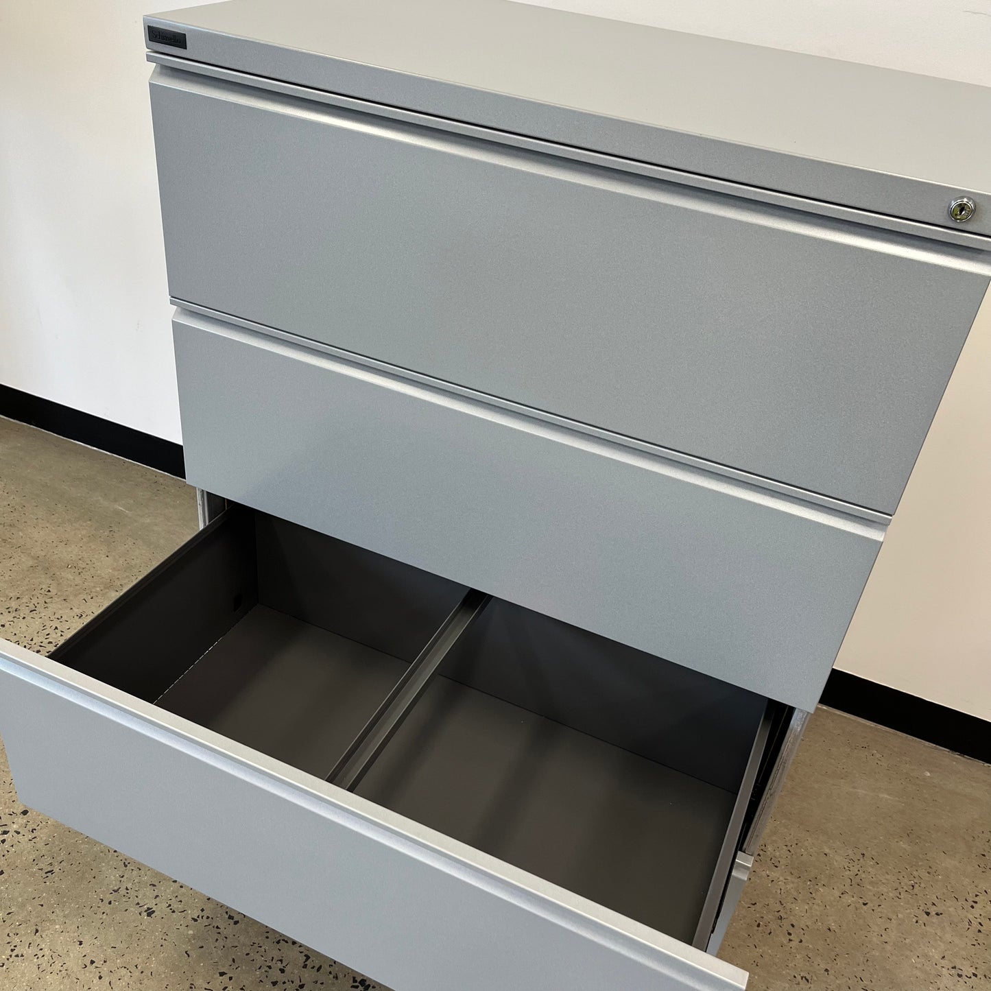 Schiavello Wide Filing Cabinet Grey 4 Drawer