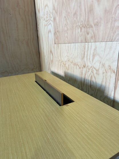 Thinking Works I.AM Timber Topped Desk with Cable Management on Chrome Legs
