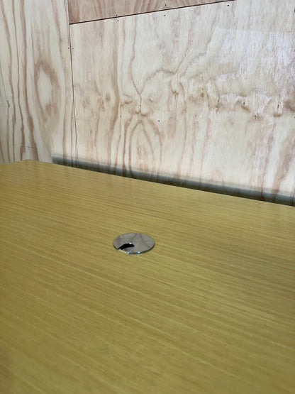 Desk with Cable Management on Castors