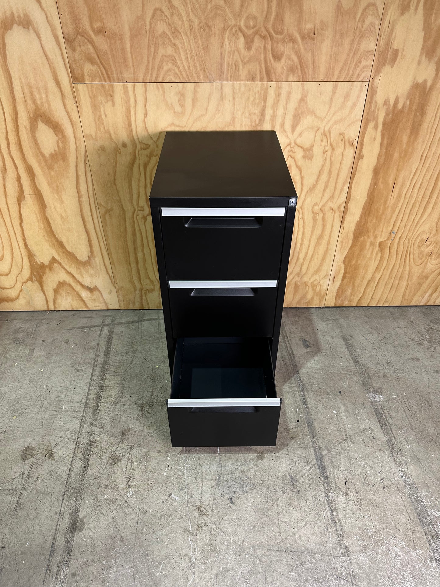 Black 3 Drawer Filing Cabinet