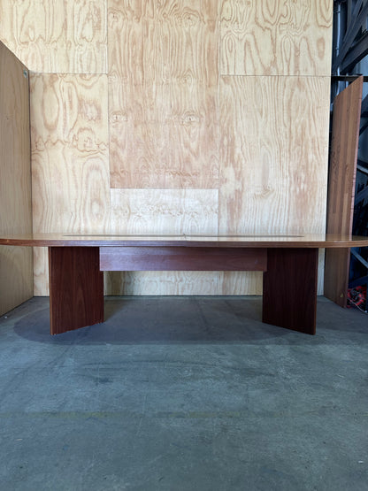 Timber Boardroom Table with Leather Inlay