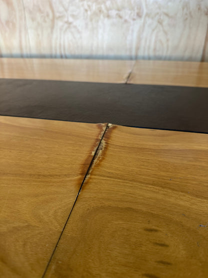 Timber Boardroom Table with Leather Inlay
