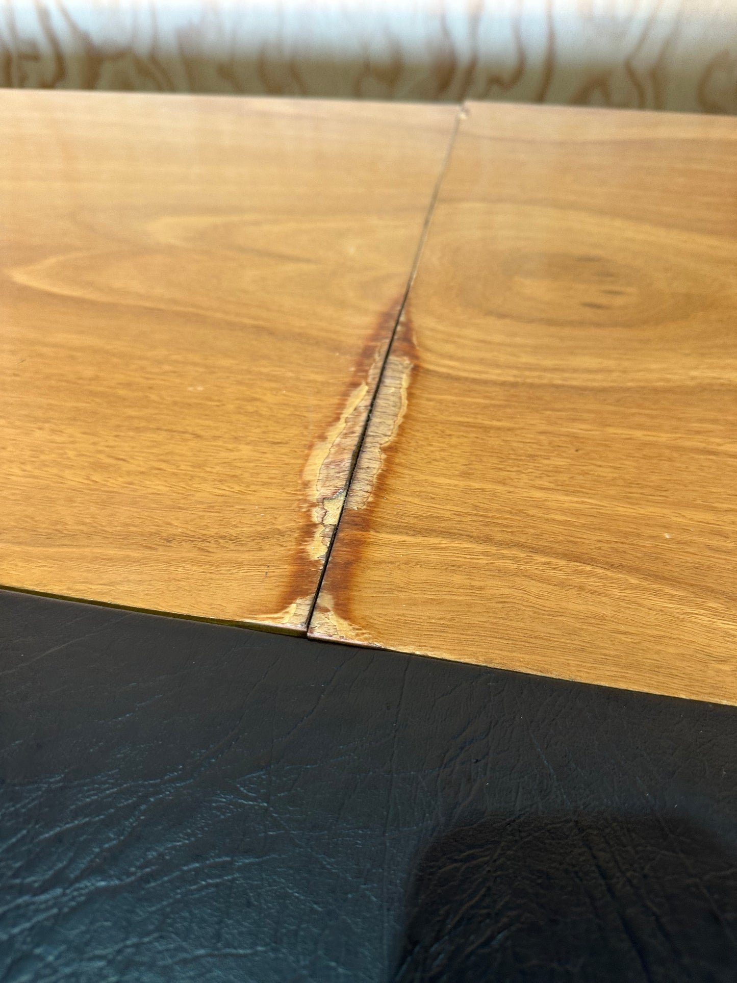 Timber Boardroom Table with Leather Inlay