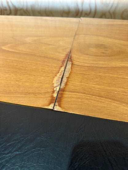Timber Boardroom Table with Leather Inlay