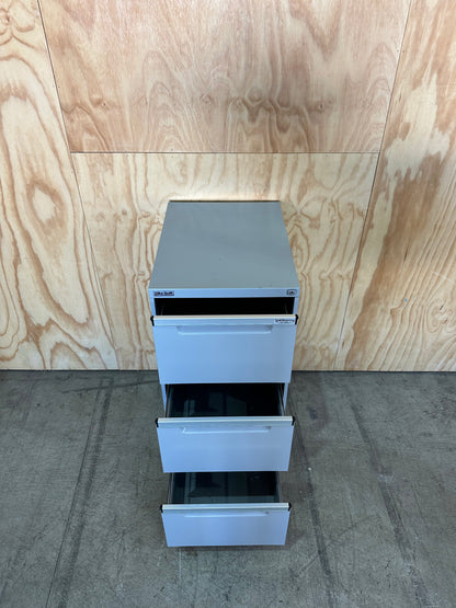 EliteBuilt Three Drawer Grey Filing Cabinet