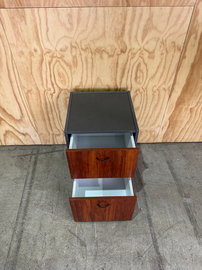 Buffet Credenza Unit with Hutch in Wooden Laminate with Matching Pedestal