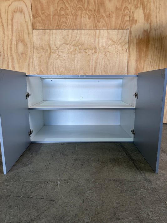 Grey Melamine Installed Cabinets with Soft Close Drawers