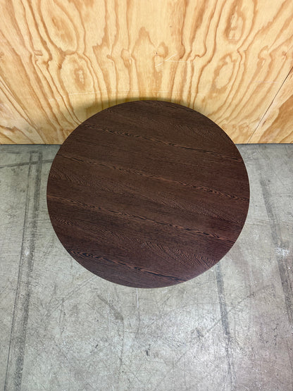 Dark Timber Coffee Table on Chrome Tri-Legs