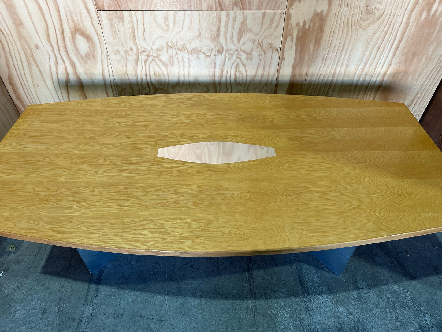 Boardroom table with cable management inlay