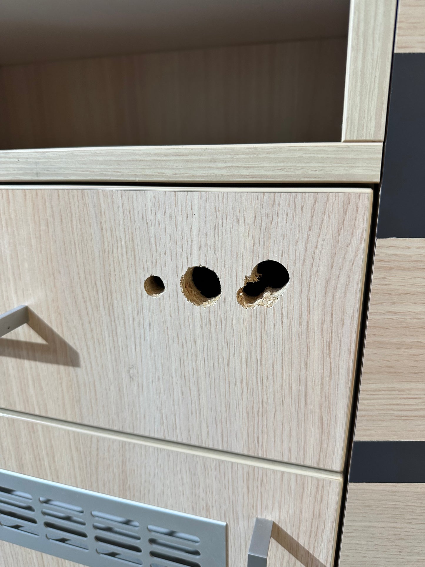 Oval desk/storage unit