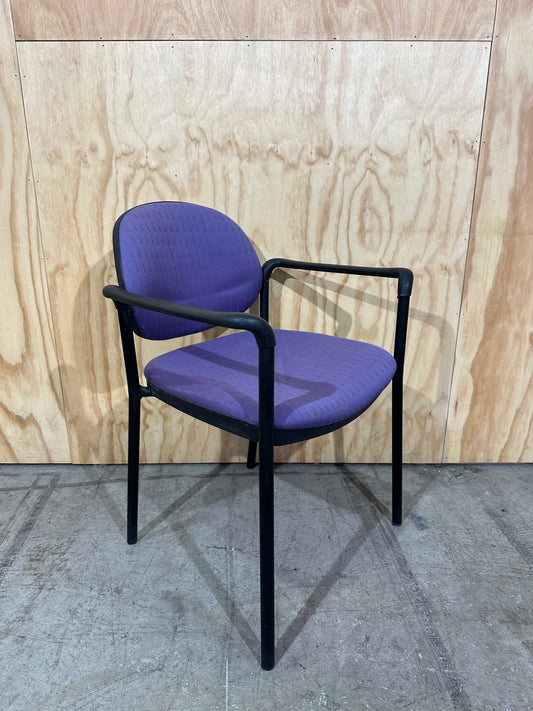 Purple Chair With Triangle Print Fabric