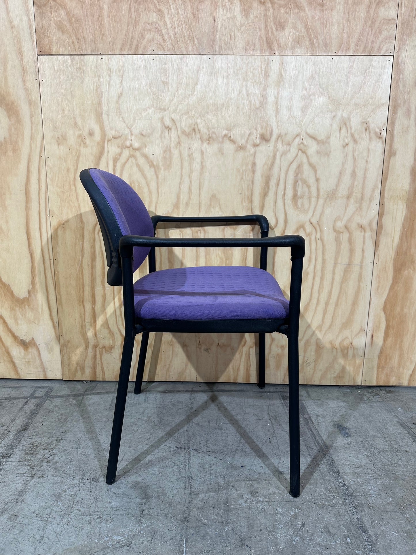 Purple Chair With Triangle Print Fabric