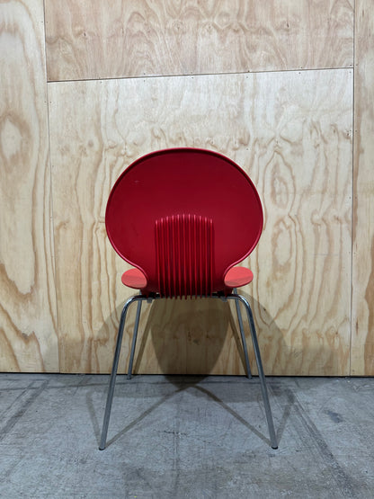 Galvano Tecnica stacker chair red