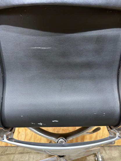 Black leather office chair