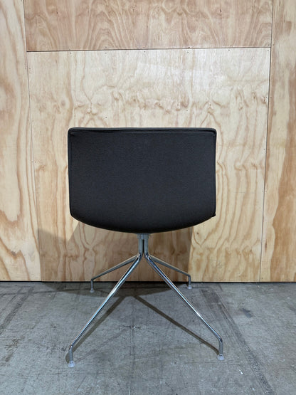 Arper Catifa 46 Chair with Swivel Trestle on Feet in olive