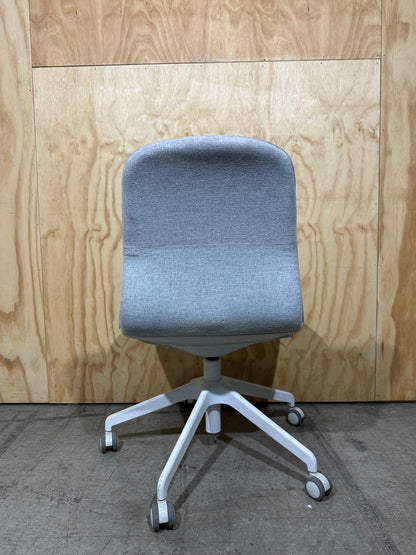Light grey office swivel chair on castors