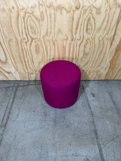 Small burgundy ottoman