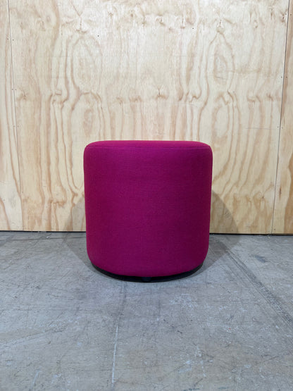 Small burgundy ottoman
