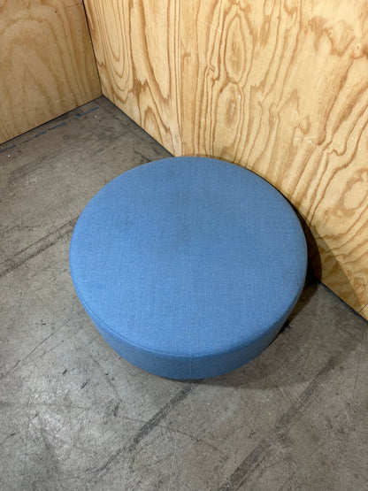 Light blue circular ottoman