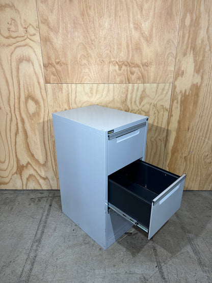 Elitebuilt 3 Drawer filing cabinet light grey